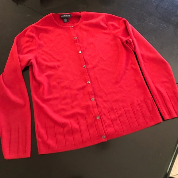 Ann Taylor Sweaters - • Ann Taylor red casual sweater Medium M •